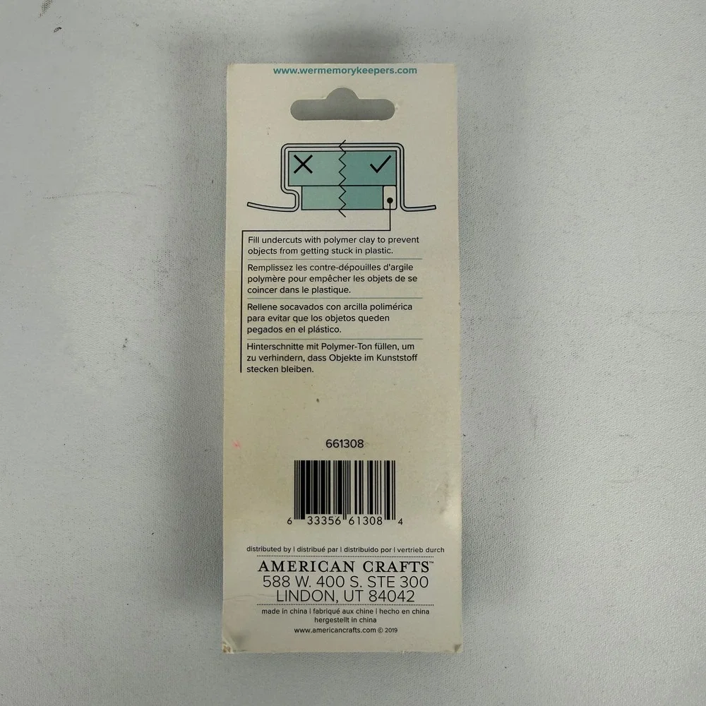 Lot of 5 We R Memory Keepers Mold Press Undercut Clay 2oz White 661308